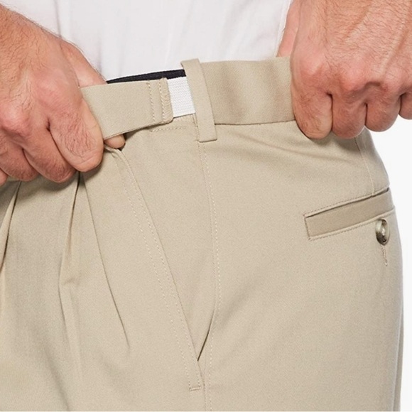 Savane Mens Pleated Front Birch 34Wx34L Expandable Comfort Wrinkle Free 10729716 - Picture 4 of 17